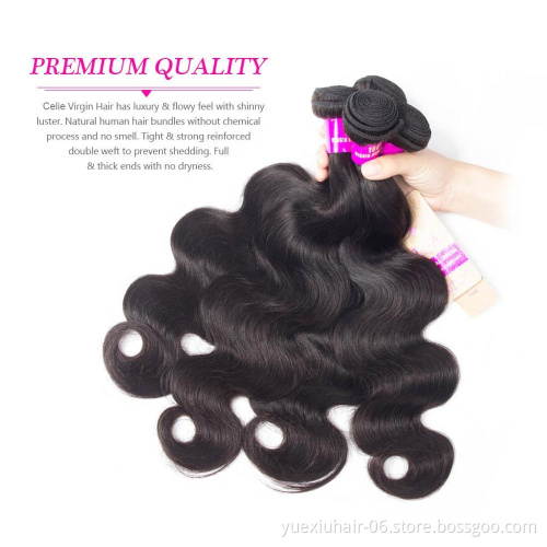 Cheap Wholesa Silky Thicky  9A 10A 12A Grade 1 donor 100% Virgin Brazilian Human Hair Bundles with Lace Closure for Black Women
